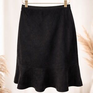 Tahari Black A-Line Skirt with Flared Hem